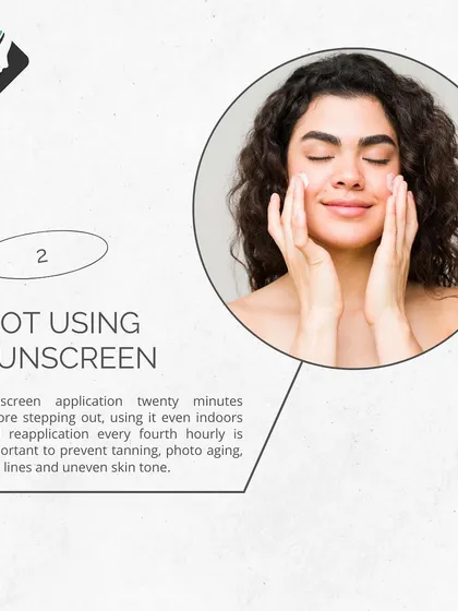 Sunscreen is non-negotiable for skin health. Applying it 20 minutes before stepping out and reapplying every four hours is crucial for preventing sun damage.