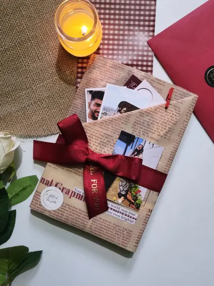 The packaging is part of the gift. I love wrapping these flap books in vintage newspaper print with a beautiful ribbon, making the unboxing experience just as special as the gift itself.
