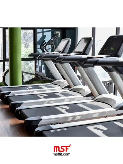 A line of our premium commercial treadmills, featuring large consoles and sturdy frames for a superior running experience.