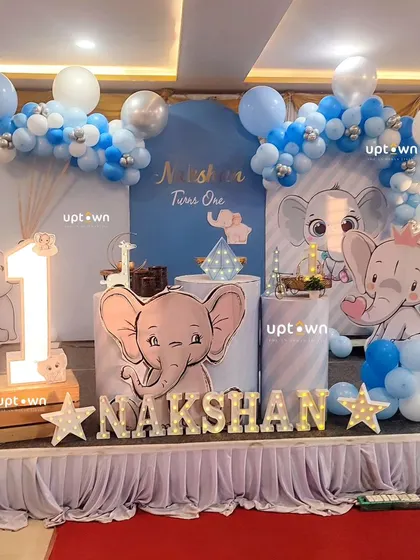 Another complete view of Nakshan's first birthday setup.