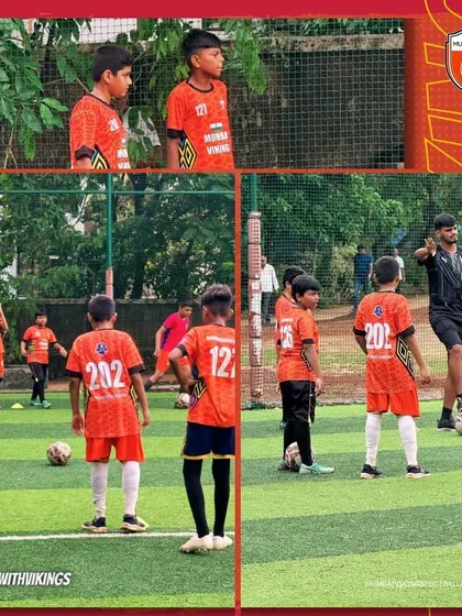 A coach demonstrates a technique to his players. We lead by example.