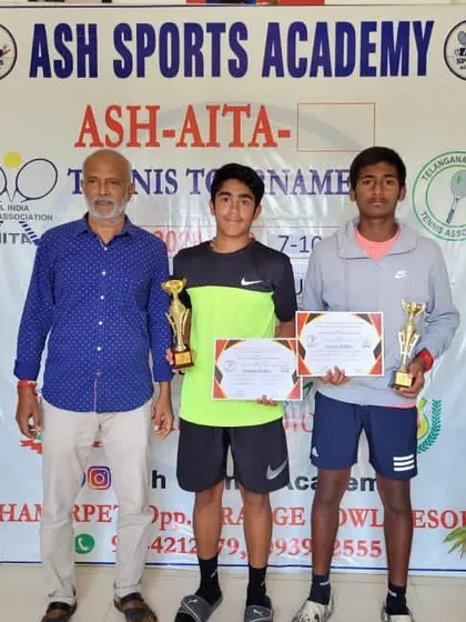 Ishaan Yadlapalli as the runner-up in a national series tournament in Hyderabad. Reaching the finals in these tough competitions is a significant achievement in itself.