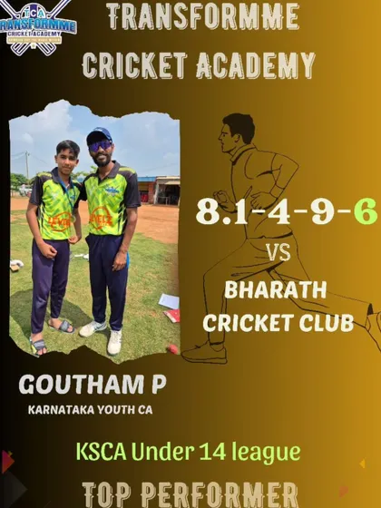 Goutham P's incredible 6-wicket haul in the KSCA U-14 league, dismantling the opposition for just 54 runs.