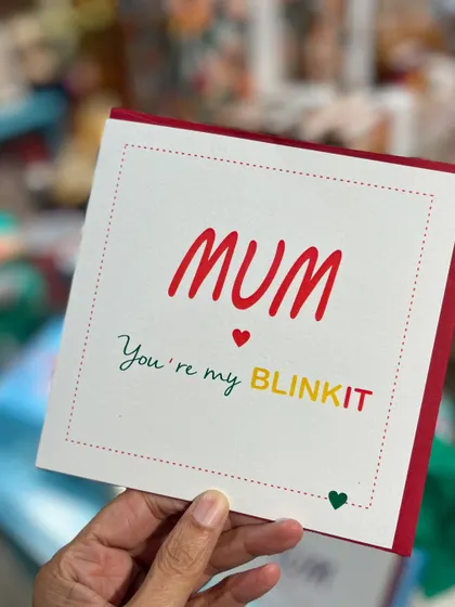 A fun and modern card for the mum who is your Blinkit, always there in a flash when you need her.