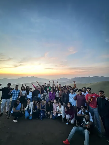 Celebrating the new year with a stunning sunset trek in Chikmagalur.
