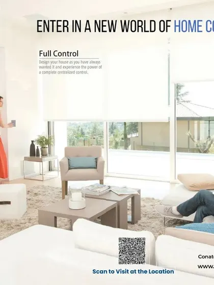 Imagine your home adjusting to you. Here, we show how you can control curtains and blinds with a single tap, creating the perfect ambiance without leaving your seat. This is the new world of home control we deliver.