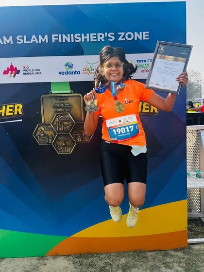 Pure joy from a GRR finisher at the Tata Steel 25K Kolkata. This is what it's all about.