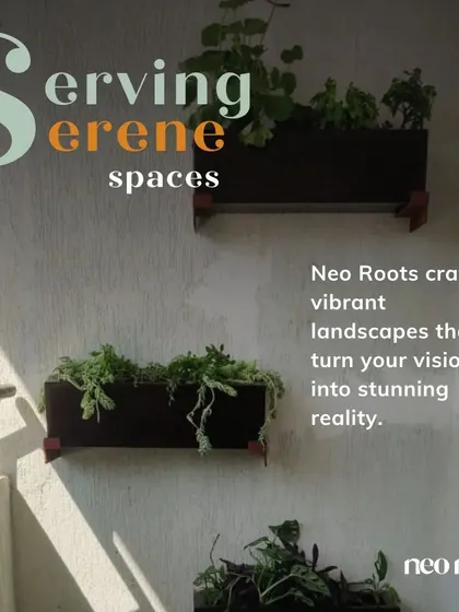 Simple wall-mounted planters filled with herbs or small plants showcase an easy way to create a vertical garden, representing my service of creating serene and easy-to-care-for spaces.