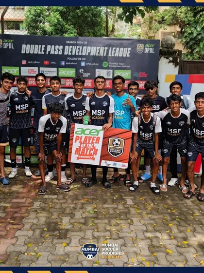 The U17 team celebrates another big win and another Player of the Match performance.