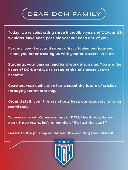 A heartfelt message to my DCH family on our third anniversary. The trust of parents, the passion of students, and the dedication of our staff are the pillars of our success.