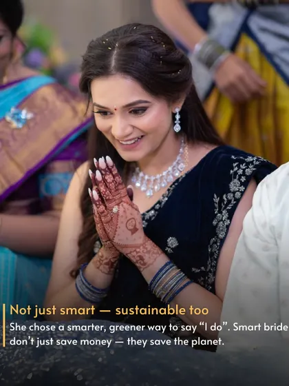This bride chose a smarter, greener way to say "I do." Smart brides don't just save money, they help save the planet.