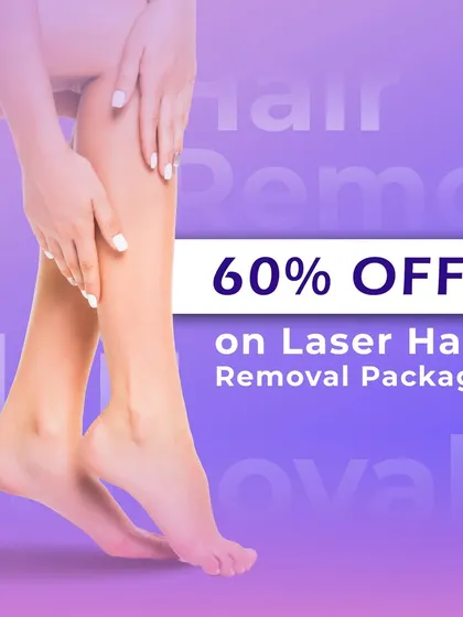 We believe in making our advanced treatments accessible. This graphic shows one of our anniversary offers, providing a significant discount on laser hair removal packages, a popular choice for achieving lasting smoothness.