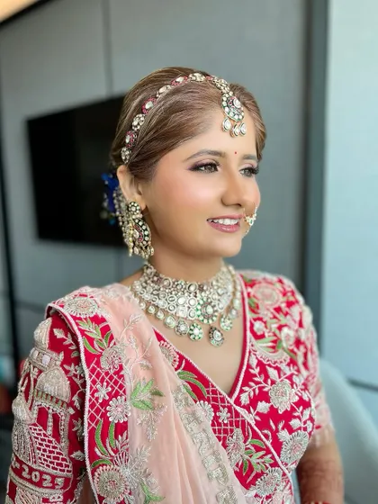 Another angle showing the beautiful side profile and the way the makeup enhances her features.
