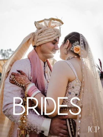 An intimate, sun-kissed portrait of the bride and groom.