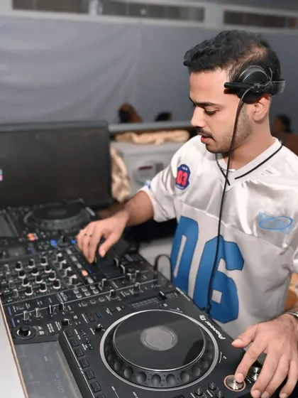 A focused moment at Escobar Mumbai. Even in a packed club, my attention is locked on the mixer.