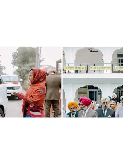 The Doli or Vidaai ceremony, as the bride leaves in a car decorated with ribbons. It's a poignant and traditional end to the wedding festivities.