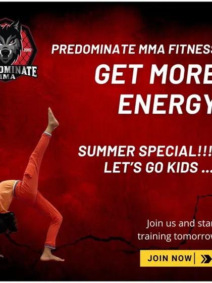 Get more energy with our summer special for kids. Join us to learn martial arts, self-defense, kickboxing, boxing, and Taekwondo.