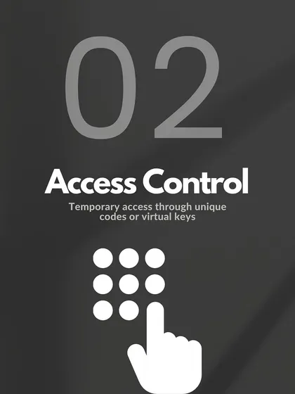 Reason 2: Access Control. I can help you grant temporary access to guests or service professionals using unique codes or virtual keys, ensuring they only get in when you want.