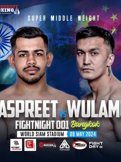 An India vs China matchup on our Bangkok fight card.