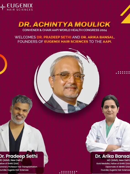 A poster welcoming us to the AAPI World Health Congress. We look forward to sharing our knowledge and learning from fellow doctors on a global stage.