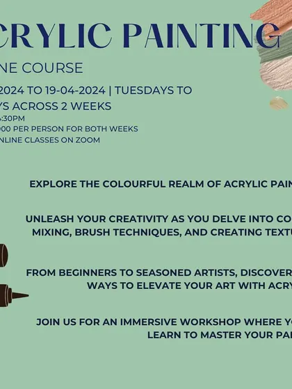 Explore the colorful realm of acrylic painting. This course covers color mixing, brush techniques, and creating textures to elevate your art.