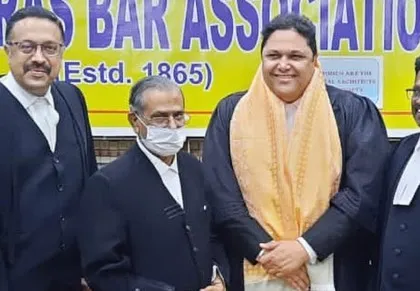 A close-up shot with the senior office bearers of the Madras Bar Association. The history and legacy of such institutions are an inspiration to all legal practitioners.