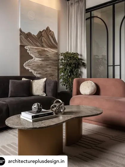 The family room, a space designed for connection and comfort, was another highlight in the magazine feature. The mix of plush textures and personal memorabilia makes it a true heart of the home.
