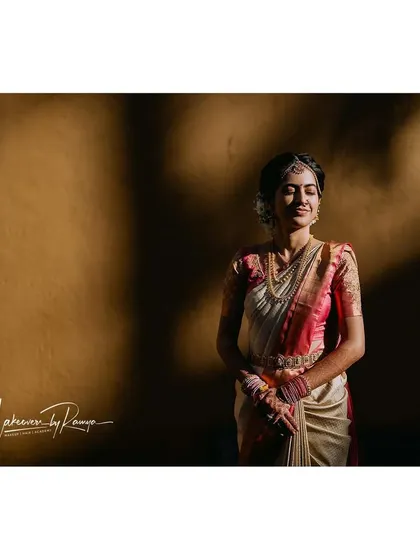 The bride's serene expression captured beautifully.