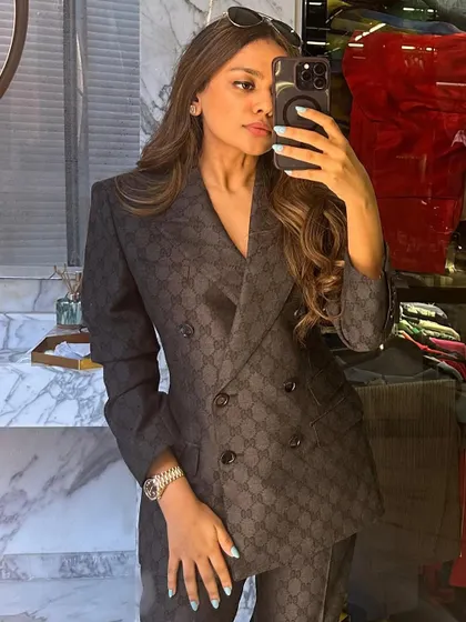 Hair goals. This client is rocking her new long layered haircut and highlights, looking absolutely stunning and powerful.
