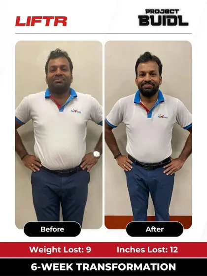 From the front, Kishan's progress is undeniable. He looks leaner, stronger, and more confident after committing to our structured training and nutrition plan.