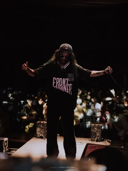 On stage, taking in the energy of the crowd at a college event. These are the moments I live for as a performer.