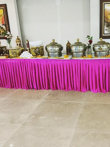 Our supervisor, Mr. Sunil Kumar, overseeing the setup for an event, ensuring every detail is up to our high standards.