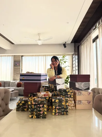 Surrounded by Diwali orders and feeling so grateful. This is what my happy place looks like.
