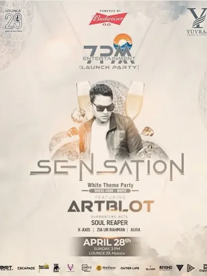 A duplicate of my headlining flyer for my Mysore debut.
