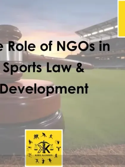 We believe NGOs have a critical role in sports law and development. This slide from a presentation by our legal partner, LawBees, sets the stage for a discussion on how we can help build a more sustainable and legally sound sports ecosystem.