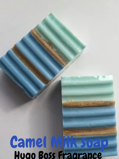 A closer look at the Hugo Boss fragrance soap. It's a great example of how I create soaps that appeal to everyone in the family.