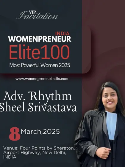 The official invitation for the Womenpreneur Elite 100 event. A proud moment to be counted among the most powerful women of 2025.