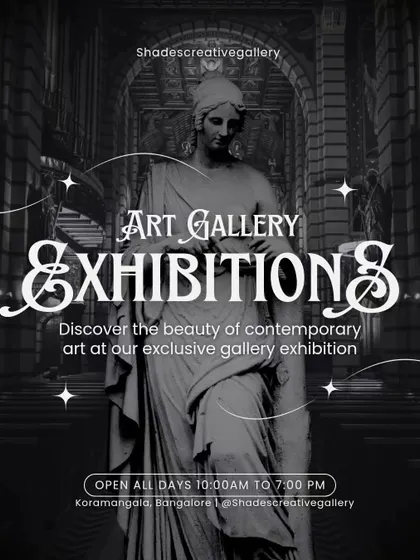 Our gallery hosts exclusive exhibitions featuring contemporary art. We are open every day, inviting you to discover the beauty of art in our curated space in Koramangala.
