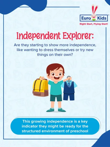 An independent explorer is often ready for preschool. If your child shows a desire to dress themselves or try new things on their own, it's a key indicator of their growing confidence.