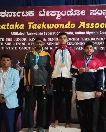 Our senior athletes on the podium at the State Kyorugi Championship. Training here means you will be prepared to face the toughest competitors in the state.