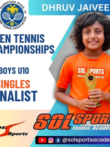 Dhruv Jaiveer, a finalist at the Boys U10 State Open. Our next-gen players are already making their mark in competitive tournaments.