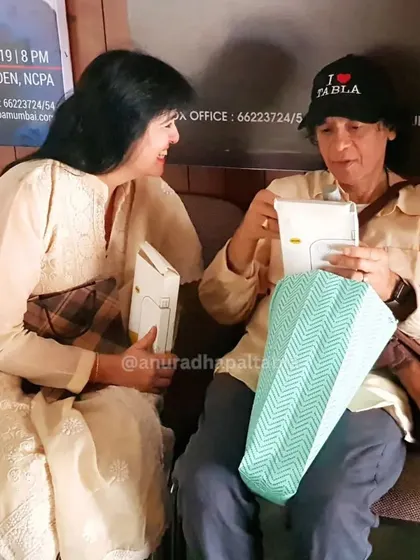 A recent, happy moment with Zakirbhai. His lessons on adaptability and confidence have shaped me as a performer and a person.