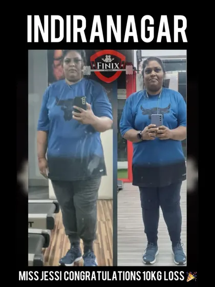 Here is Miss Jessi celebrating a fantastic 10kg weight loss. Her amazing progress is the result of consistent effort in her workouts and following our integrated nutrition guidance. This is a perfect example of a sustainable health transformation.