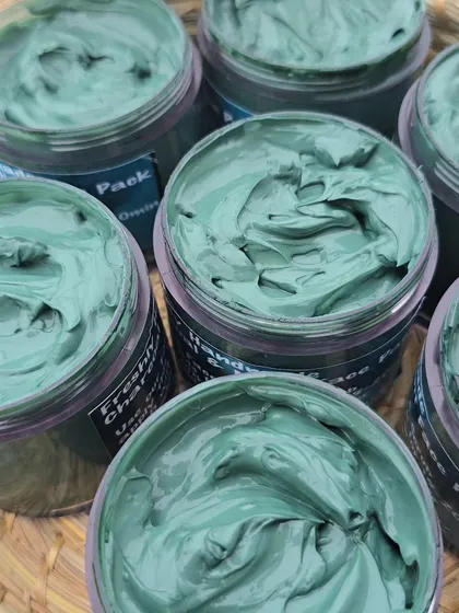 Another view of the freshly made Charcoal Face Pack. It's great for skin polishing and achieving a fresh look.