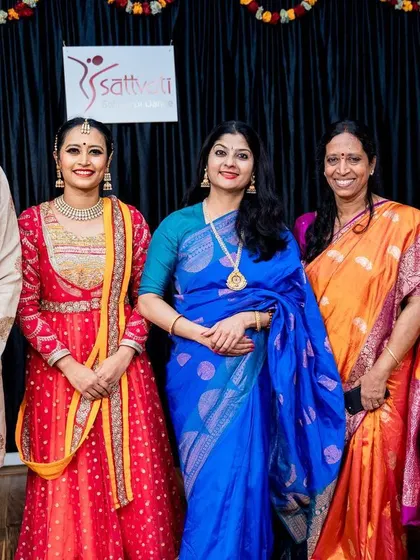A formal photograph with my gurus and parents, the pillars of my strength, marking a new chapter in my journey as a teacher.