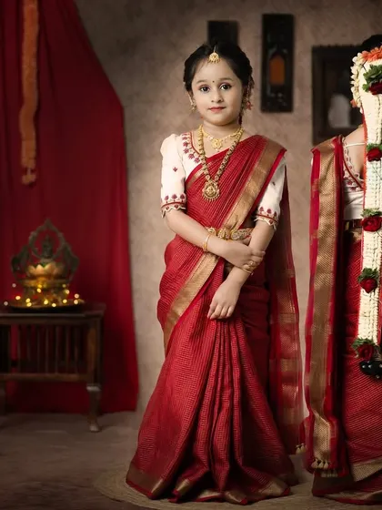 A girl with jasmine in her hair, a picture of natural beauty and traditional elegance, inspired by classic art.