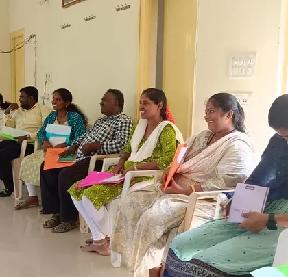 The educators listen with smiles and engagement during our workshop, highlighting the importance of bringing quality education to the last mile.