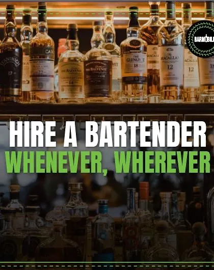 Hire a bartender whenever, wherever. Our service is flexible and designed to fit your event's needs, big or small.