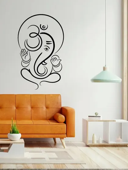 A minimalist yet powerful Ganesha line art design. This is perfect for a modern home that wants to incorporate traditional symbols in a contemporary way.