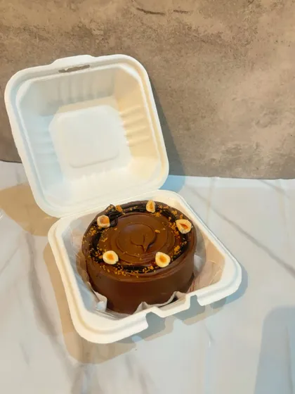 A chocolate hazelnut bento cake, for when you want a rich, decadent treat just for yourself.